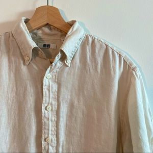 Uniqlo linen short sleeve button down